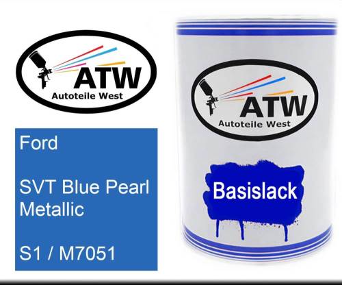 Ford, SVT Blue Pearl Metallic, S1 / M7051: 500ml Lackdose, von ATW Autoteile West.